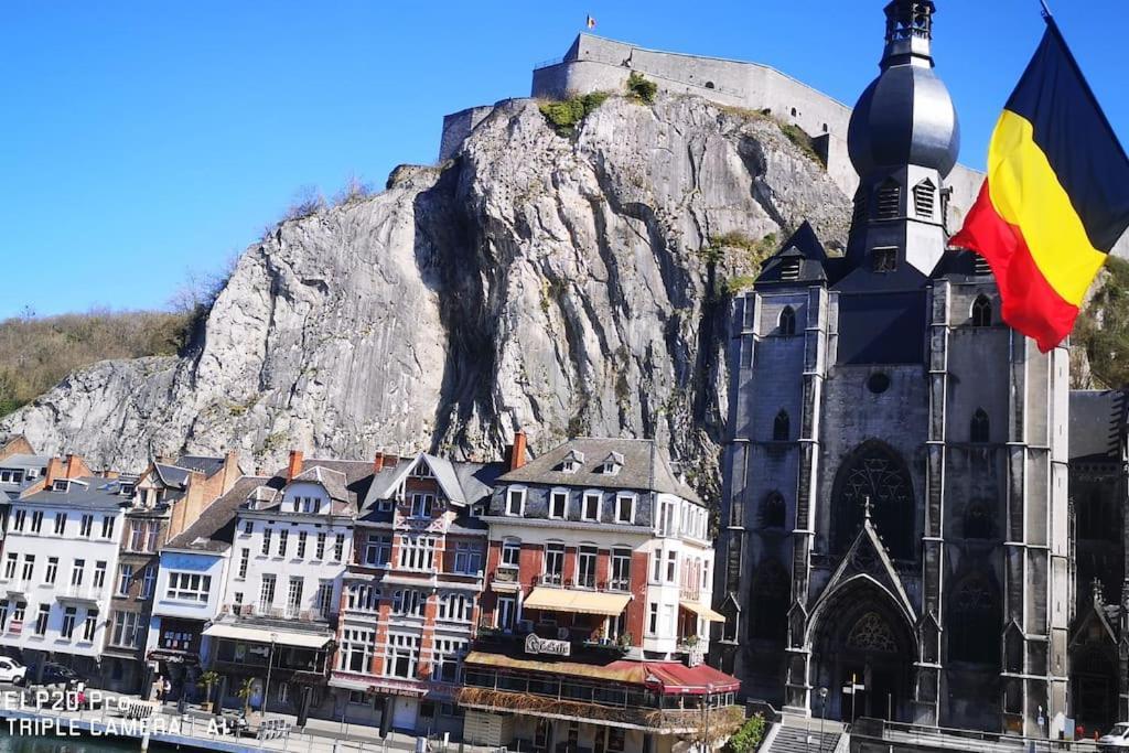 Vue Sur Meuse Avec Jacuzzi Et Sauna Exterieur. Yvoir Exterior foto